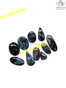 <b>Natural</b> Pietersite Cabochons Beautiful Blue <b>Crystal</b> Loose Oval Pear Shaped Beads for Jewelry Making Fancy Stones - Product Image 3