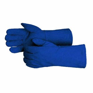 Gants de soudure en cuir de vachette pleine fleur de qualité supérieure, robustes, pour la sécurité industrielle, la protection des mains, la lutte contre les incendies et le barbecue - Product Image 2