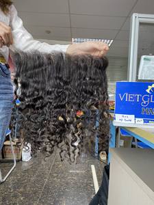 Encaje HD Fontal de rizo birmano con extensiones de cabello de color natural 100% cabello humano camboyano virgen para Super doble dibujado - Product Image 6