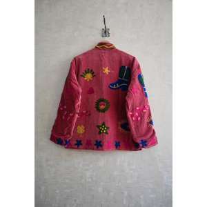 Chaqueta de terciopelo bordada a mano para mujer, estilo bohemio vintage, abrigo de invierno, ropa étnica para festivales, chaqueta estilo Suzani hecha a mano - Product Image 4