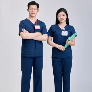 ชุดสครับทางการแพทย์เวียดนาม ผ้า WFX-CVC ผสมสแปนเด็กซ์ 3% ตรวจจับรอยขาดด้วยระบบ FMF เนื้อผ้า 45% โพลีเอสเตอร์ 52% คอตตอน สำหรับทั้งชายและหญิง มีสินค้าในสต็อก - Product Image 1