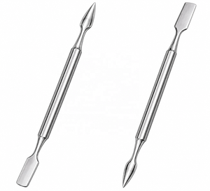 Professional Stainless Steel Double Ended Manicure Cuticle Pusher And Nail <b>Cleaner</b> For Salon And Home Nail Care - Product Image 1