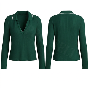 Camiseta Polo Personalizada de Poliéster con Cuello en V, Manga Larga, Cómoda y con Pedrería, Fabricante de Ropa Personalizada - Product Image 5