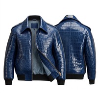 Blouson Bomber en Cuir Gaufré Noir Imperméable à Manches Longues Zippé Unisexe Hiver Écologique avec Logo Frontal