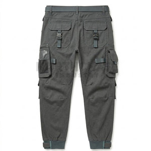 Pantalon cargo pour homme à taille haute, coupe droite, léger, multi-poches, 100% coton, écologique et respirant, marque privée - Product Image 2