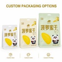 Kemasan Snack Nangka, Kantong Plastik Custom Cetak Digital, Pouch Zipper Berdiri untuk Keripik Buah, Buah Kering, dan Camilan Sehat