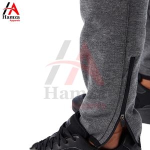 Pantalon de jogging décontracté pour hommes en gris noir léger 250 GSM tissu ceinture élastique fermeture - Product Image 4