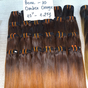 Vendeurs de cheveux d'extensions de cheveux vierges droites d'os soyeux de luxe au Vietnam Cheveux humains vietnamiens Cabelo à double trame - Product Image 1
