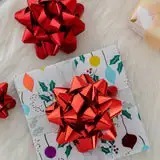 Wholesale Butterfly Bow Gift <b>Ribbons</b> <b>Red</b> Metallic Polyester Woven Double Face Digital Printed Logo/Graphic Design Christmas - Product Image 5