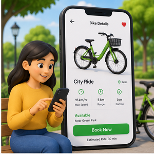 Aplicación Móvil de Alquiler y Reserva de Bicicletas con Estado de Stock en Versión Internet para Viajeros, Turistas y Ciclistas Diarios de MAC - Product Image 2