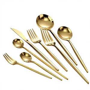 Ensemble de couverts élégants en acier inoxydable de 100 pièces pour table à manger moderne, surface polie confortable pour la maison et les événements - Product Image 1