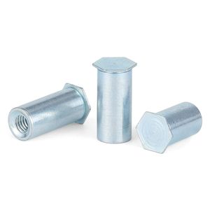 Blue and White Zinc Press-Fit Stud for <b>Blind</b> Hole BSO-3.5M3*3M4M5M6M2.5M2 Nut Stud <b>Metal</b> Product - Product Image 3