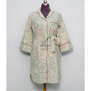 Vestidos Casuales Bohemios para Mujer, Hechos a Mano, Estampados con Flores, Cuello en V, Manga Larga, Midi, Transpirables, Ecológicos, Lavables, Cintura Natural - Product Image 1