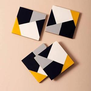 Ensemble de sous-verres en résine époxy personnalisés, résistants à la chaleur, pour café, thé, boissons, fournisseur OEM - Product Image 2