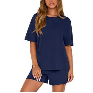 Pantalones Cortos Anchos Casuales de Cintura Alta para Mujer, con Cordón Elástico, Transpirables, Ecológicos, de Algodón y Lino, Venta al Por Mayor Personalizada - Product Image 2