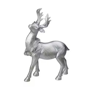 Premium <b>Silver</b> Reindeer Showpiece Modern Festive Decor Perfect for Shelf and <b>Table</b> Styling Use Wholesale From India - Product Image 2