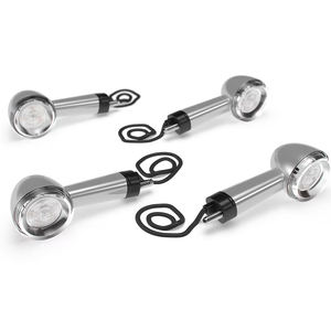 Intermitentes LED Plateados KXA00095 de Alta Visibilidad para Royal Enfield Classic Bullet Meteor 350 500 - Product Image 1