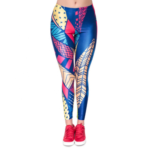 Leggings et hauts de yoga pour femmes, taille XL, vêtements de sport en spandex avec impression par sublimation, vêtements de fitness pour femmes, 100% coton - Product Image 1