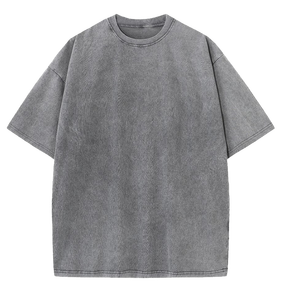 เสื้อยืดผู้ชายไซส์ใหญ่ สีน้ำเงินล้วน ผ้าฝ้าย แขนสั้น คอกลม ทรงลำลอง ผ้าเจอร์ซีย์ ความยาวปกติ ย้อมสีพื้น ผ้าถัก - Product Image 6
