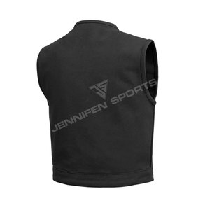 เสื้อกั๊กมอเตอร์ไซค์ผ้าแคนวาสคอตตอน 100% คุณภาพสูง สไตล์โกธิคสำหรับผู้ชาย ฤดูหนาว รับผลิตตามแบบ OEM ขายส่งจากโรงงาน - Product Image 4