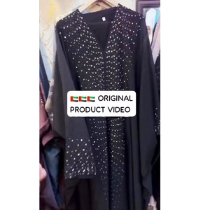 Designer Women's <b>Abaya</b> with Luxury 3D Hand Embroidered Floral Details for Wedding and Festive Wear Available for Best Price - Product Image 5