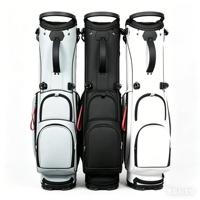 Sacs de golf à support en cuir PU imperméable ASL avec séparateurs de longueur, logo entièrement personnalisé pour hommes, sac de golf de tournoi haut de gamme