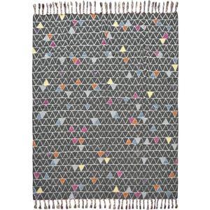 Color sólido Diseño moderno Lana Algodón Dhurrie Grande 8x10 pies Artesanal Reversible Alfombra Sala de estar Dormitorio - Product Image 3