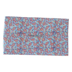 Tela estampada con estampado floral hecho a mano algodón indio natural sanganeri tela teñida natural ecológica para vestidos - Product Image 6