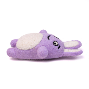Conejo Morado Hecho a Mano con Técnica de Fieltro, Adorable Figura de Conejo de Fieltro de Lana Ecológica, Muñeco de Peluche de Personaje de Dibujos Animados para Regalos de Pascua - Product Image 4