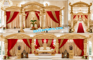 Mandaps décoratifs pour mariage, mandaps indiens de différents designs, mandaps en fibre, installation de mandap traditionnel gujarati, LONDRES - Product Image 3