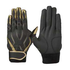 Custom Full Finger Baseball Gloves Leather Black <b>White</b> Non-Slip Hook Loop Closure Adults Right Handed Pitcher Batting Training - Product Image 4