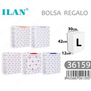 Sacchetto Regalo Ilan con Farfalle in Lamina d'Oro, Taglia L, Decorazione per Feste - Product Image 3