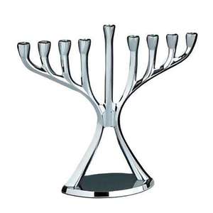 <b>Tree</b> Style Menorah Candle Holder Aluminum Eco-Friendly Home Decor for Hanukkah & Valentine's Day Silver Table Top <b>Lighting</b> - Product Image 6