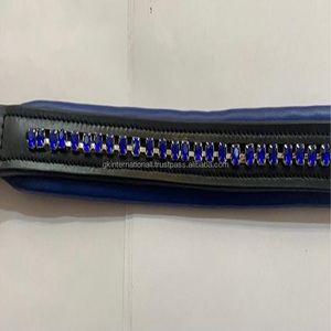 Equestrian สายรัดข้อมือหนังรูปม้า,คริสตัลตกแต่งคิ้วขอบด้วยพลอยเทียม - Product Image 3