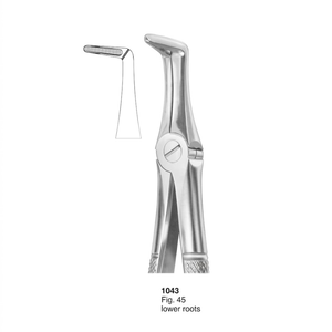 คีมถอนฟัน รุ่น Fig. 45 ลูกตุ้มแบบอังกฤษ (รูปแบบภาษาอังกฤษ) |   สแตนเลสเกรดพรีเมียม - Product Image 1