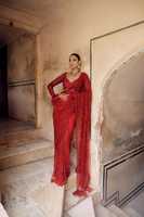 Sari en tissu de soie papillon exclusif et élégant, orné de sequins et de broderies, pour femmes, idéal pour les mariages et la plage, Inde et Pakistan