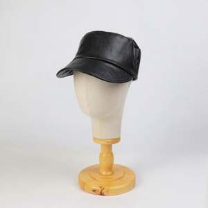 Nuevo Sombrero de Piel Sintética para Mujer, Estilo Casual, Color Sólido, Plegable, Tipo Gorra de Béisbol, para Otoño e Invierno - Product Image 3