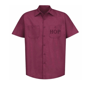 Chemise de travail pour hommes mécaniciens en coton, uniforme de course, manches courtes, broderie, tenue d'équipe de garage, fournisseur 2026, chemise de mécanicien - Product Image 2