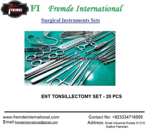 Kit de chirurgie de l'oreille, du nez et de la gorge (TONSILLECTOMIE) en acier inoxydable de haute qualité, matériau de qualité médicale certifié CE - Product Image 6