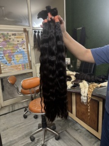 <b>Body</b> <b>Wave</b> Indian Remy Hair Double Drawn Unprocessed Virgin Natural Straight Wavy Cuticle Aligned Raw Human Hair Soft - Product Image 3