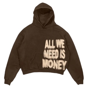 2024 nouveau gros uni de haute qualité blanc lourd polaire pleine fermeture éclair à capuche ensemble Logo personnalisé sweats à capuche pour hommes - Product Image 1