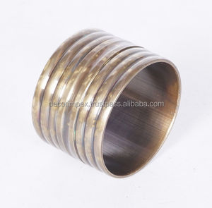 Rond de serviette en aluminium de concepteur de cuivre fait à la main porte-serviettes décoratif de Table de mariage rond pour l'utilisation de salle à manger et de fête d'hôtel - Product Image 3