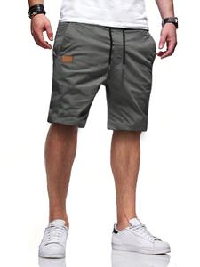 Pantalones Cortos Casuales para Hombre, Multicolores, Sólidos, con Logotipo Frontal, Satinados, Ecológicos, Cintura Elástica con Cordón, Secado Rápido, para Exteriores - Product Image 5