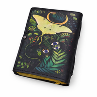 Leeres Zauberbuch Schatten-Tagebuch Fadengebundenes Hardcover Vintage Handgefertigtes Leder 100 Blatt UV-Bedruckt NEW ERA Geschenk
