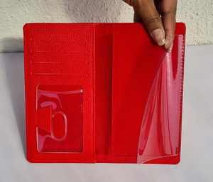 Cartera de negocios de lujo de cuero PU de alta calidad Unisex, cierre plegable, bloqueo RFID, soporte antirrobo para chequera - Product Image 2