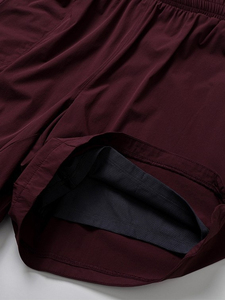 SIRIUS SPORTS 2026 New Design Men's <b>Burgundy</b> Quick Dry Lightweight Canvas Sports <b>Shorts</b> with Pockets Elastic Waist - Product Image 2
