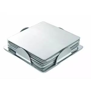 Elegant Metal Coasters Set For Drink Placement Decorative <b>Table</b> <b>Protection</b> For Interiors - Product Image 4