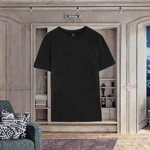 Camiseta Oversize de Algodón para Hombre, Unisex, Manga Corta, Cuello Redondo, Color Liso Básico, Ajuste Holgado, 100% Algodón, Lisa - Product Image 3