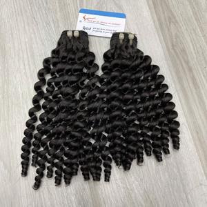 Mèches bouclées à la vapeur 100% cheveux humains vietnamiens couleur noire 8-30 pouces, lots de cheveux bouclés doux et rebondissants, fournisseur de premier plan - Product Image 4