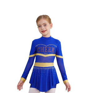 Ensemble de sport confortable pour tout-petits, tenue de gymnastique très extensible, uniforme de cheerleading pour enfants, tenue d'équipe scolaire - Product Image 2